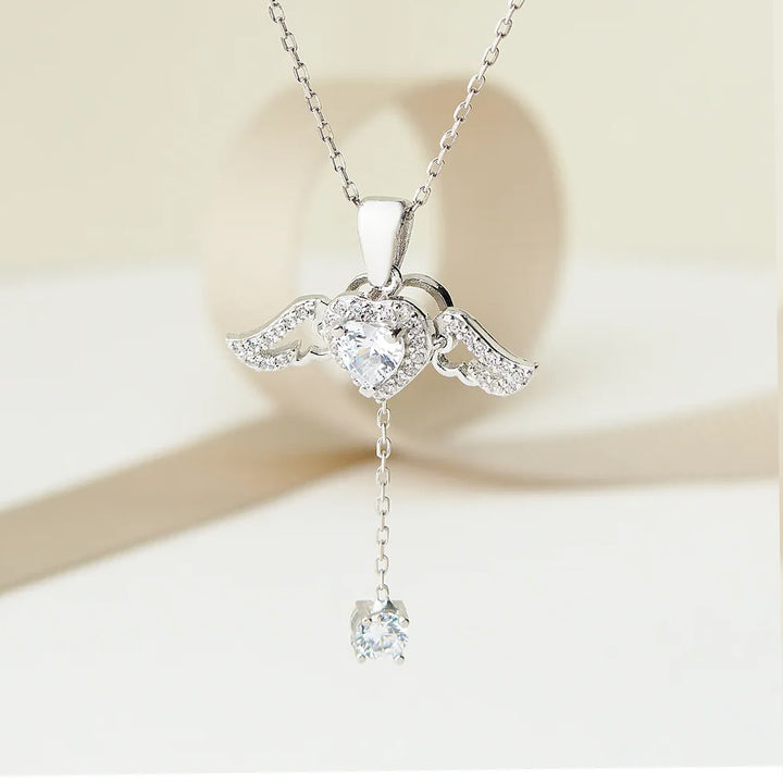 Dainty Heart Halo Cz Diamond Necklace