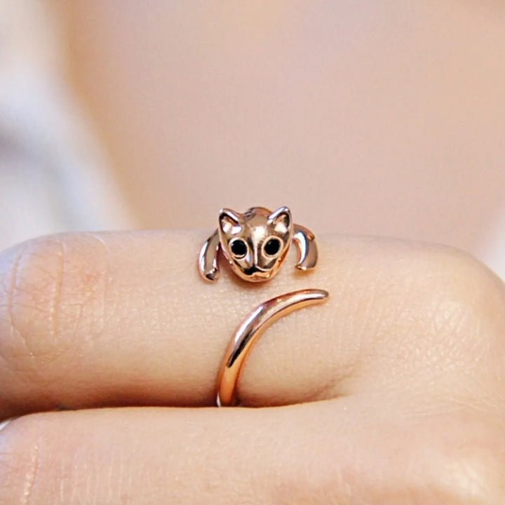 Cat Open Wrap Ring