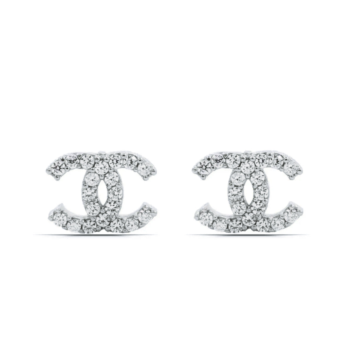 Chanel Ear Studs Dainty Chanel Earrings Solid Sterling Silver 18k Gold  Plated High Quality Zirconia – Love Letters To Me