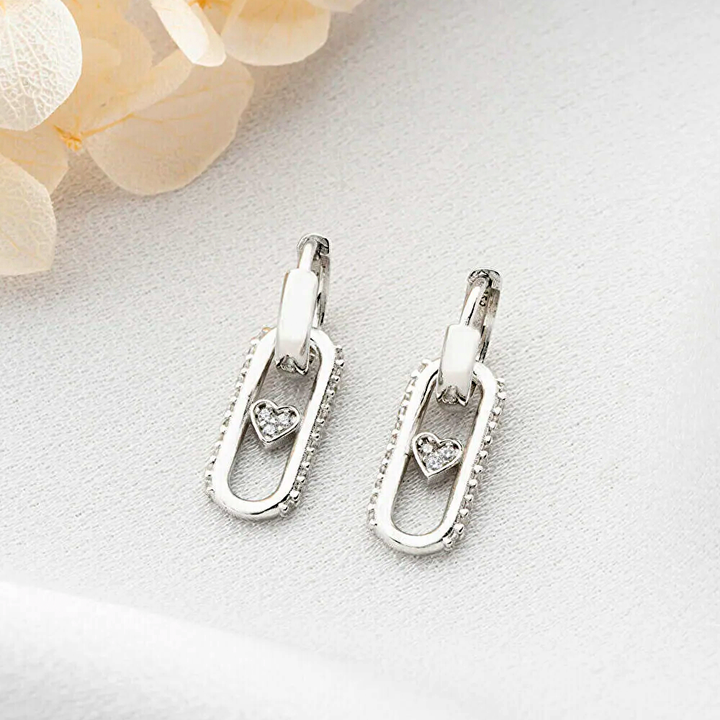 rhodium plated earrings