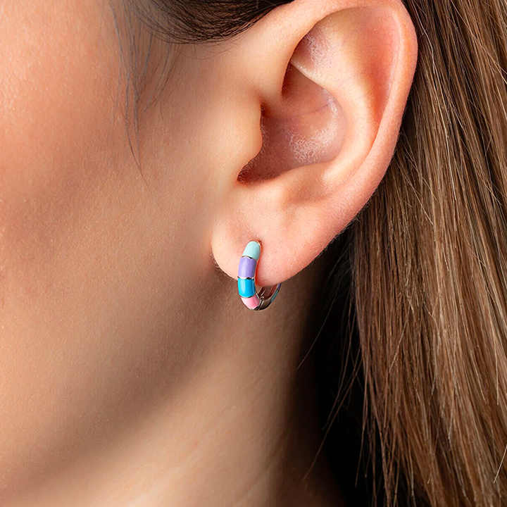 retro color enamel earrings