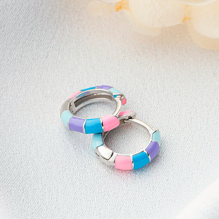 Geometric Enamel Hoops