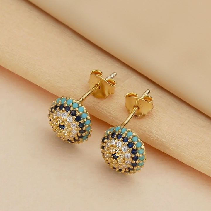 Stud Evil Eye Earrings