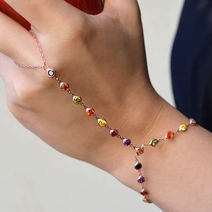 multicolored Zircon Slave Bracelet