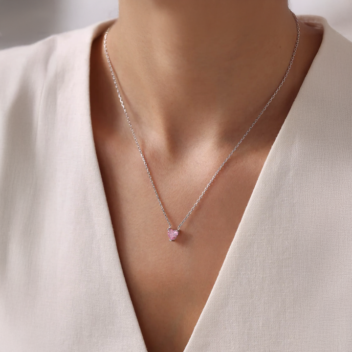 Pink Heart Necklace