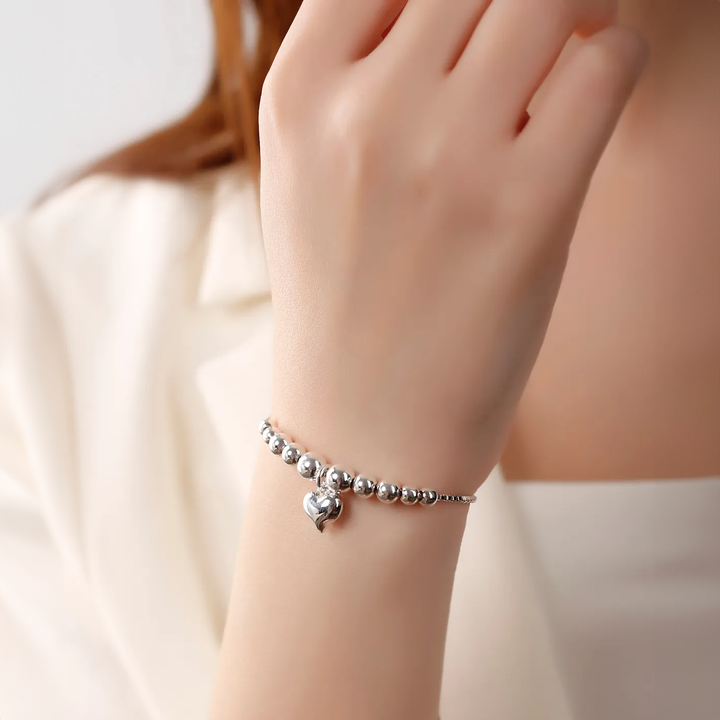 SINGLE HEART BALL BRACELET