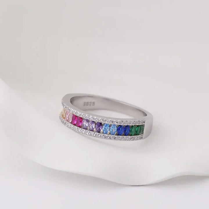 Rainbow Eternity Ring