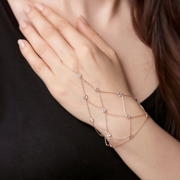 Silver Boho Hand Chain