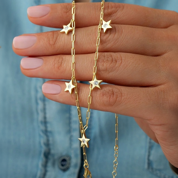 paperclip chain gold necklace