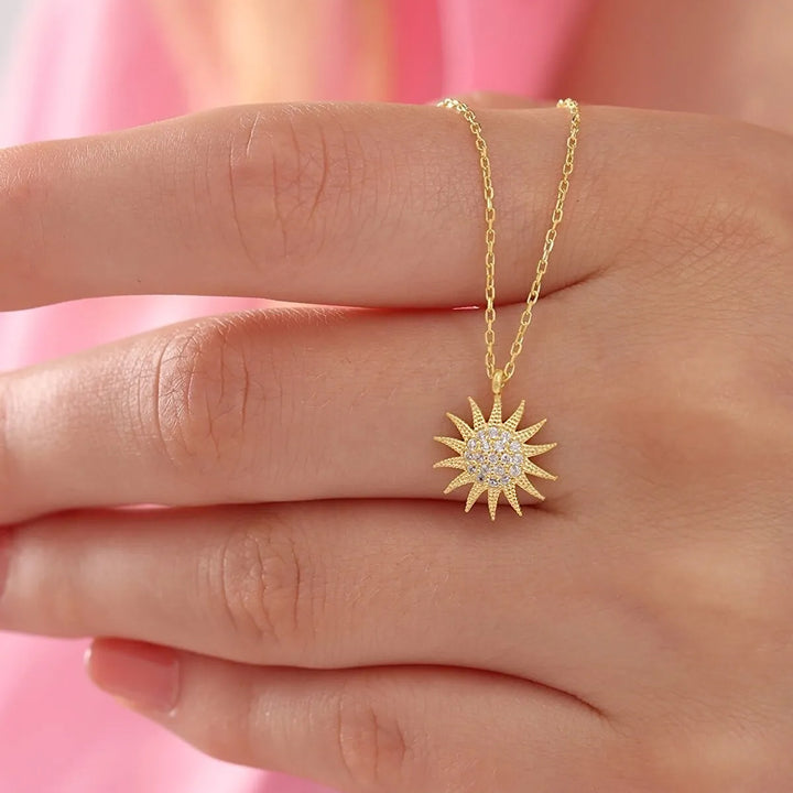 Minimalist Gold Sun Necklace