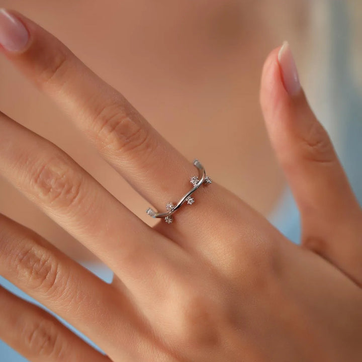 dainty stacking ring silver