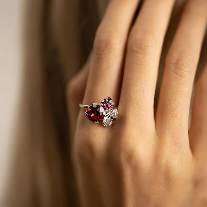 Red And Pink Natural Zircon Rings