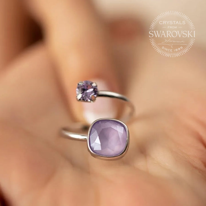 purple stone wrap ring