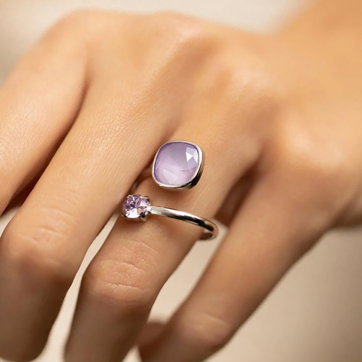 Wrap Around Two Stone Gemstone Ring