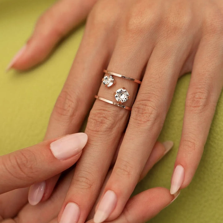 Double Layer Stacking Band Ring