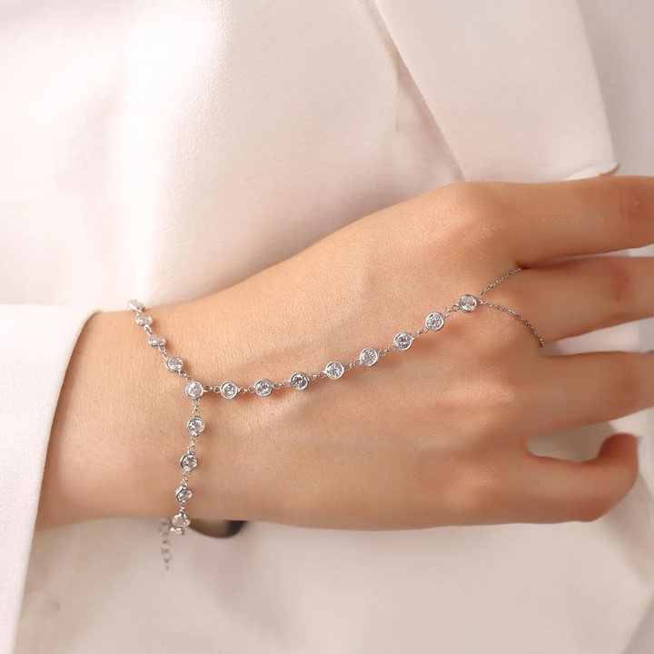 925 Silver Zircon Slave Bracelet