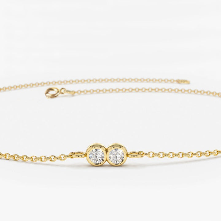 Genuine Diamond Bracelet in 14k Gold Classic Jewelry - J F W